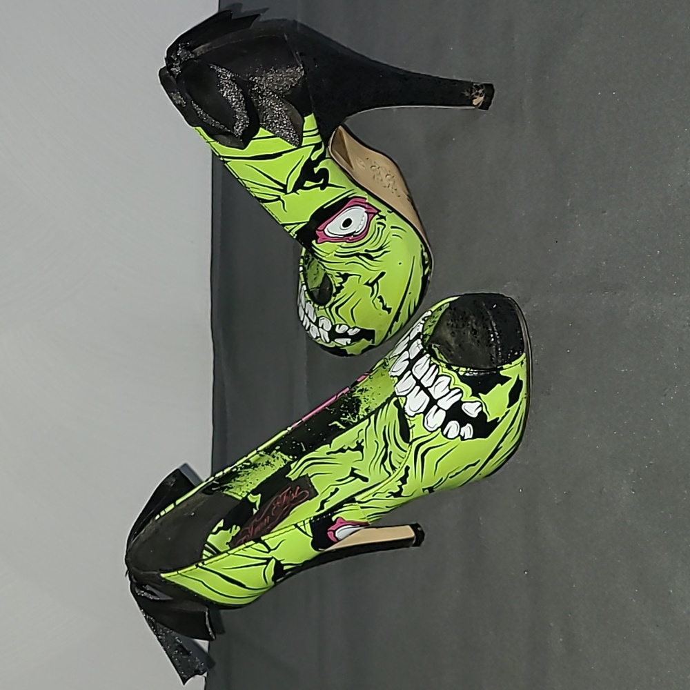 Sexy Glow in the Dark Monster Heels Iron Fist pumps